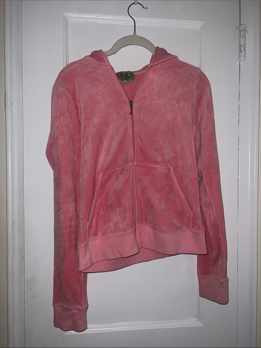 Vintage juicy couture pink velour hoodie
